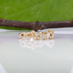 14K yellow gold diamond band