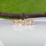 14K yellow gold diamond band