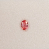 0.63 carat natural padparadscha sapphire, oval 6.2x4.2mm pink-orange loose gemstone