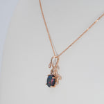 14K rose gold black opal pendant