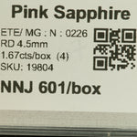 0.37 carat natural pink sapphire round 4.5mm loose gemstone – view 2
