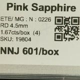 0.37 carat natural pink sapphire round 4.5mm loose gemstone – view 2
