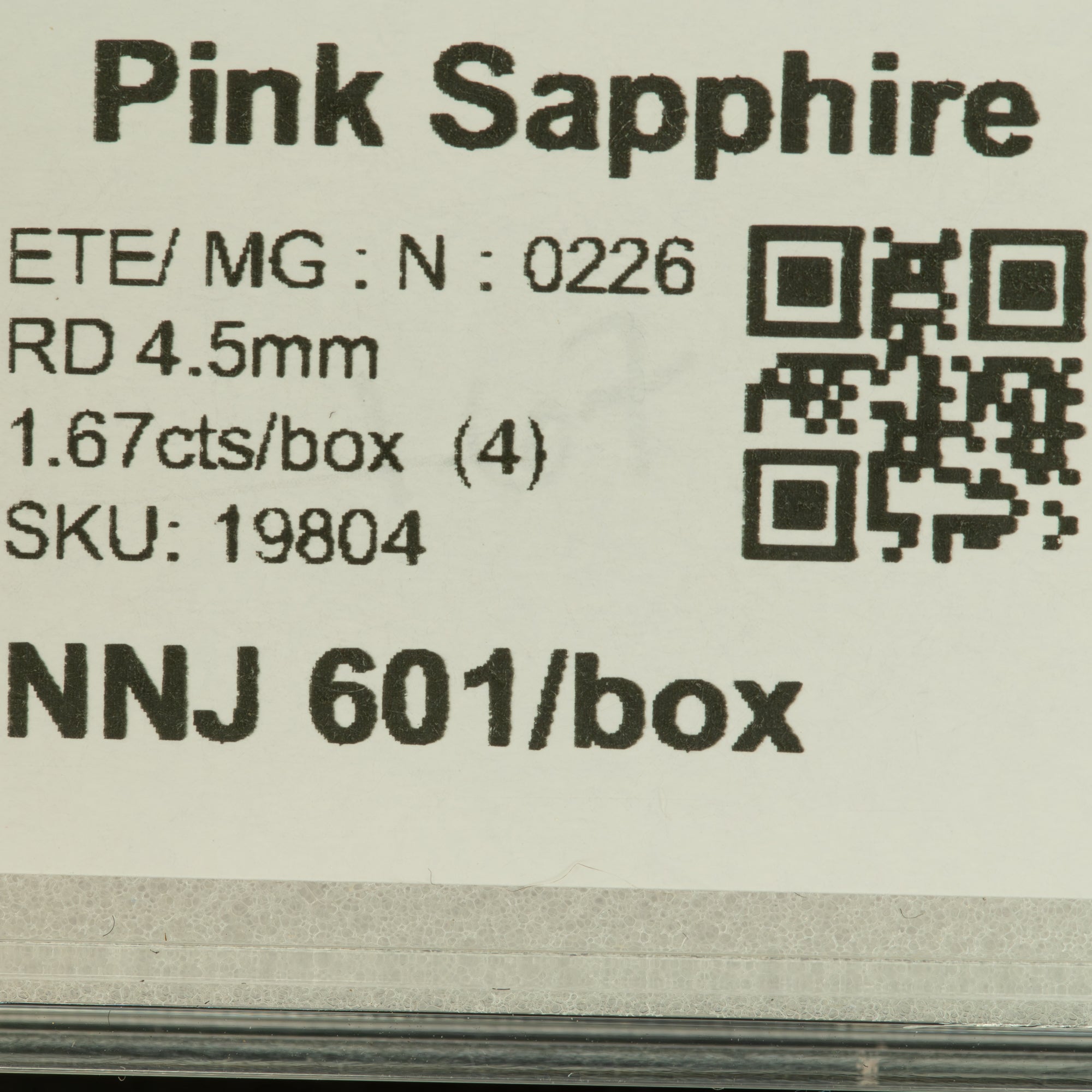 0.37 carat natural pink sapphire round 4.5mm loose gemstone – view 2