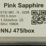 0.66 carat natural pink sapphire round 5.3mm loose gemstone – view 2