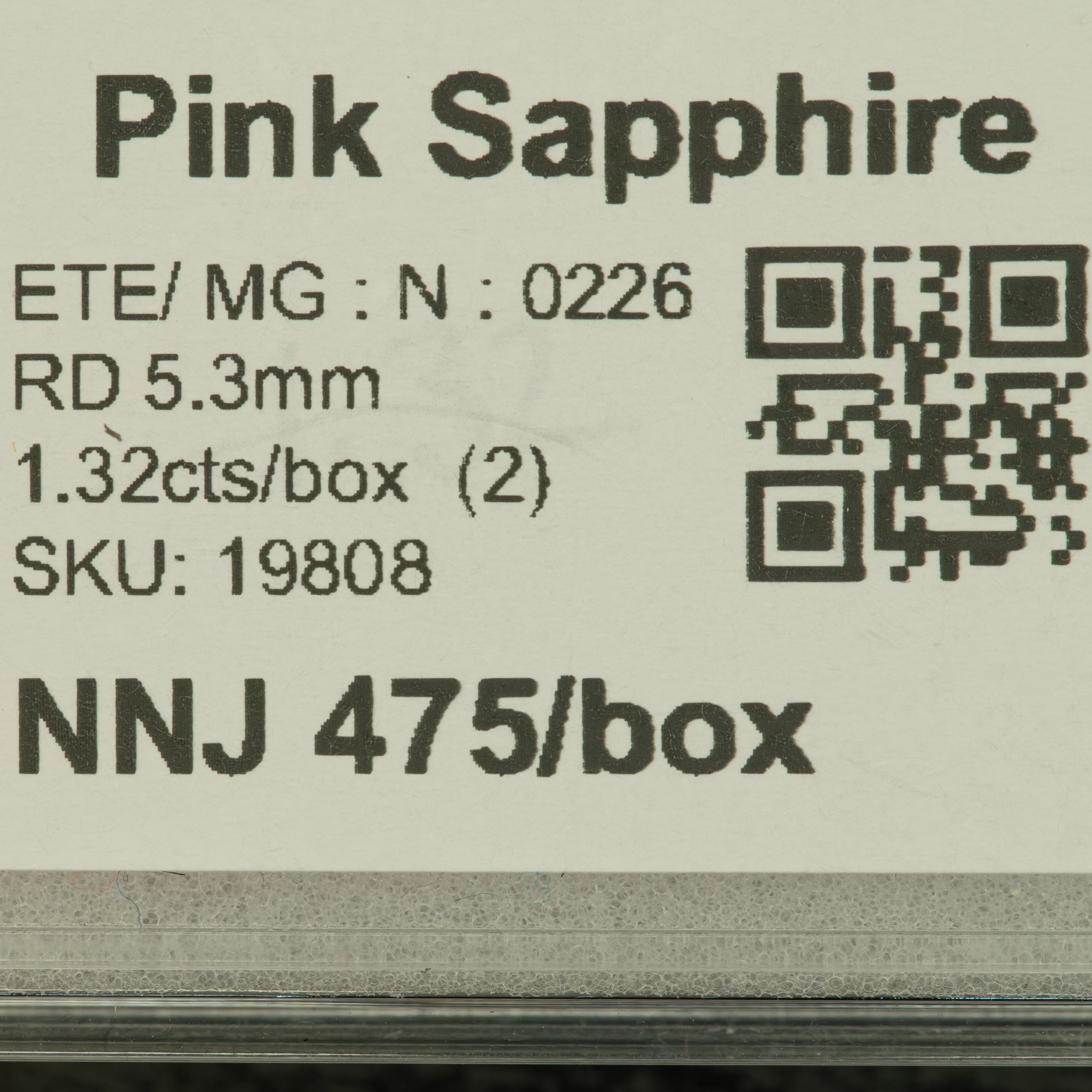 0.66 carat natural pink sapphire round 5.3mm loose gemstone – view 2