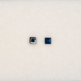 0.13 carat natural blue sapphire princess 2.5mm loose gemstone – view 2