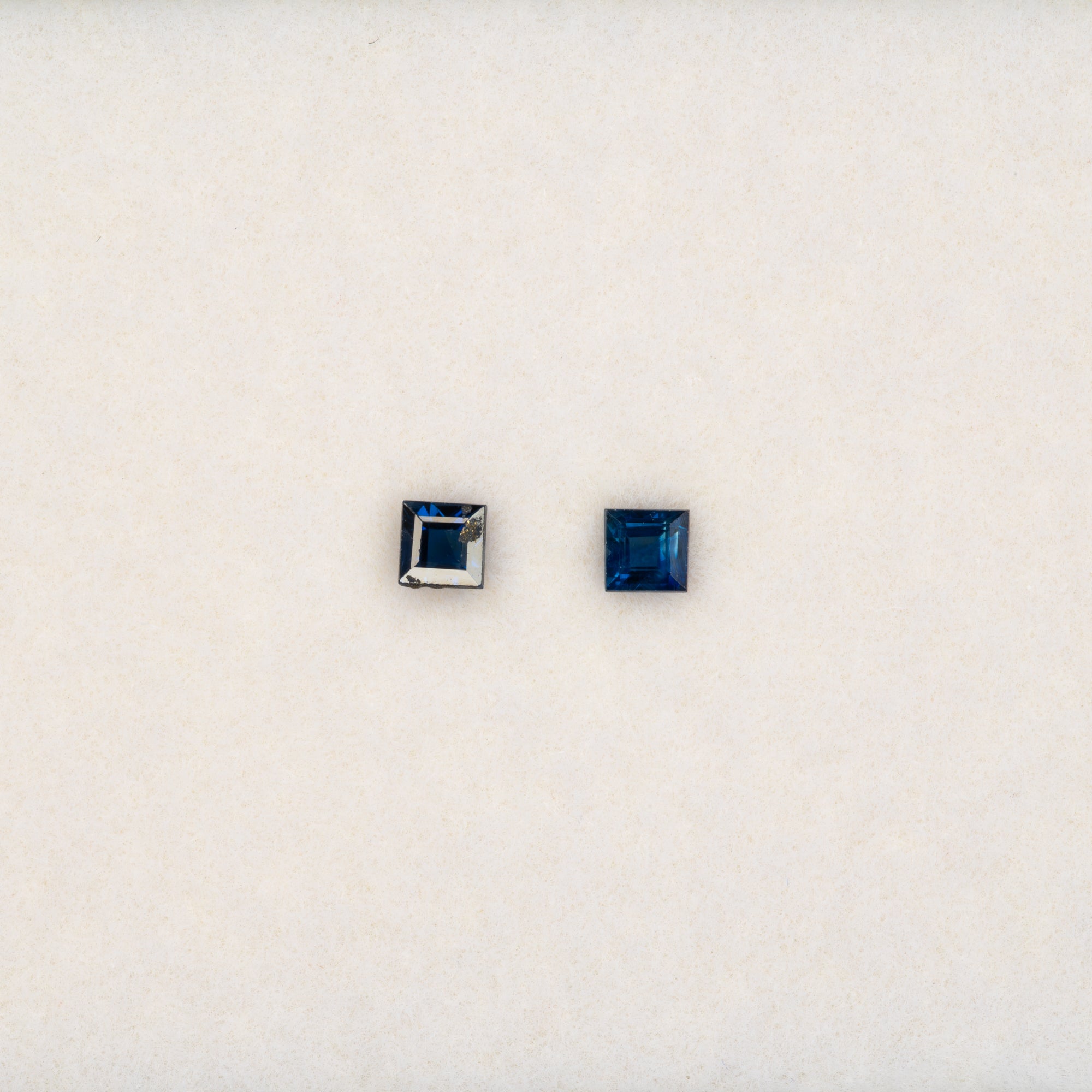0.13 carat natural blue sapphire princess 2.5mm loose gemstone – view 2