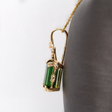 Tressa 14K Yellow Gold Chrome Tourmaline and Diamond Pendant | EM 11x7mm