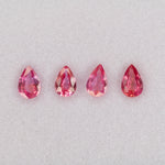 0.43 carat natural padparadscha sapphire, pear 6x4mm pink-orange loose gemstone