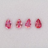 0.43 carat natural padparadscha sapphire, pear 6x4mm pink-orange loose gemstone