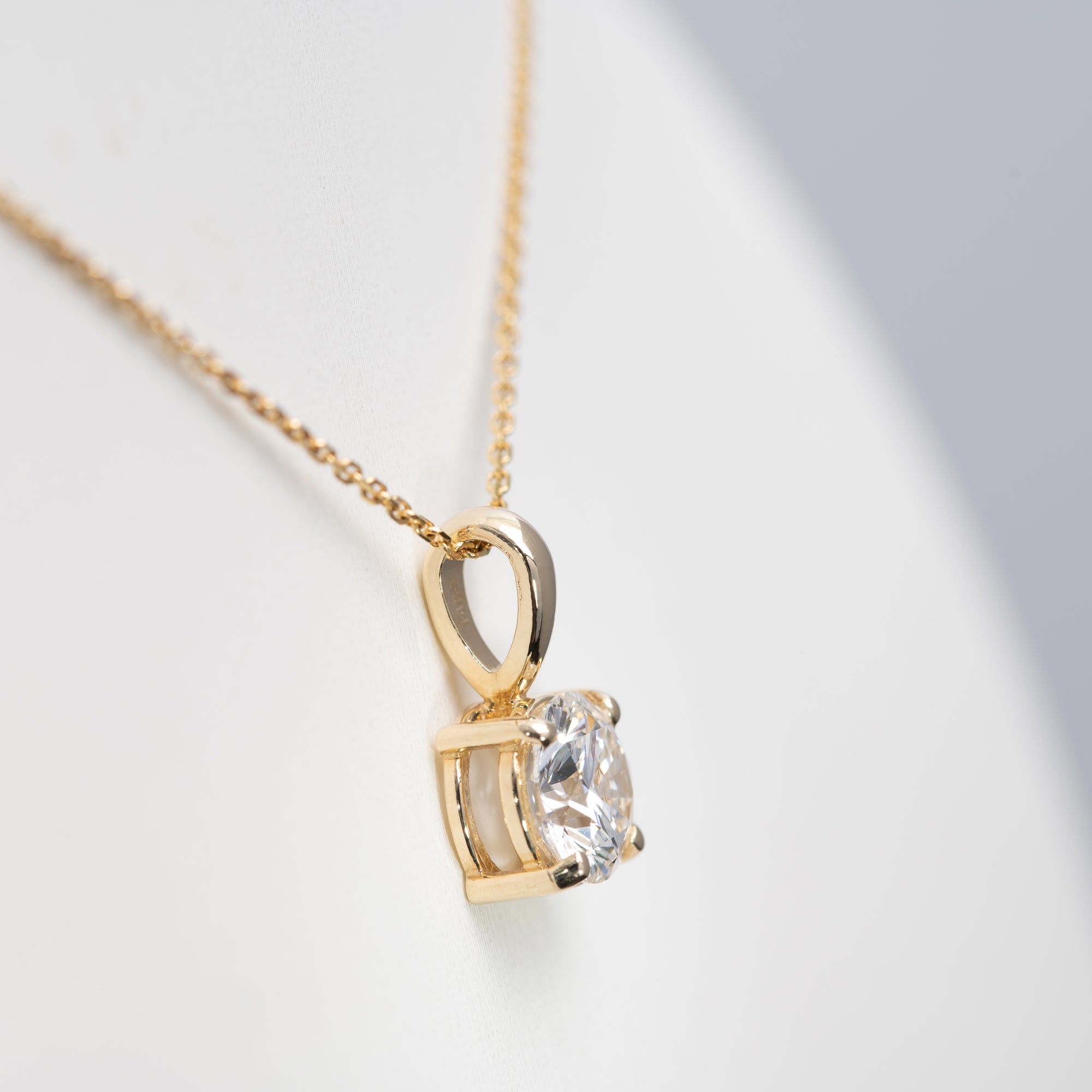 14K Yellow Gold Lab Grown Diamond Pendant