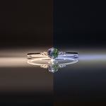 14K white gold alexandrite ring