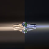 14K white gold alexandrite ring