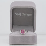 14K white gold bi-color tourmaline ring