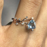 Nebula Collection | Diamond Accented Trilliant Cut Ring Setting | 4mm 5mm 6mm 7mm 10mm