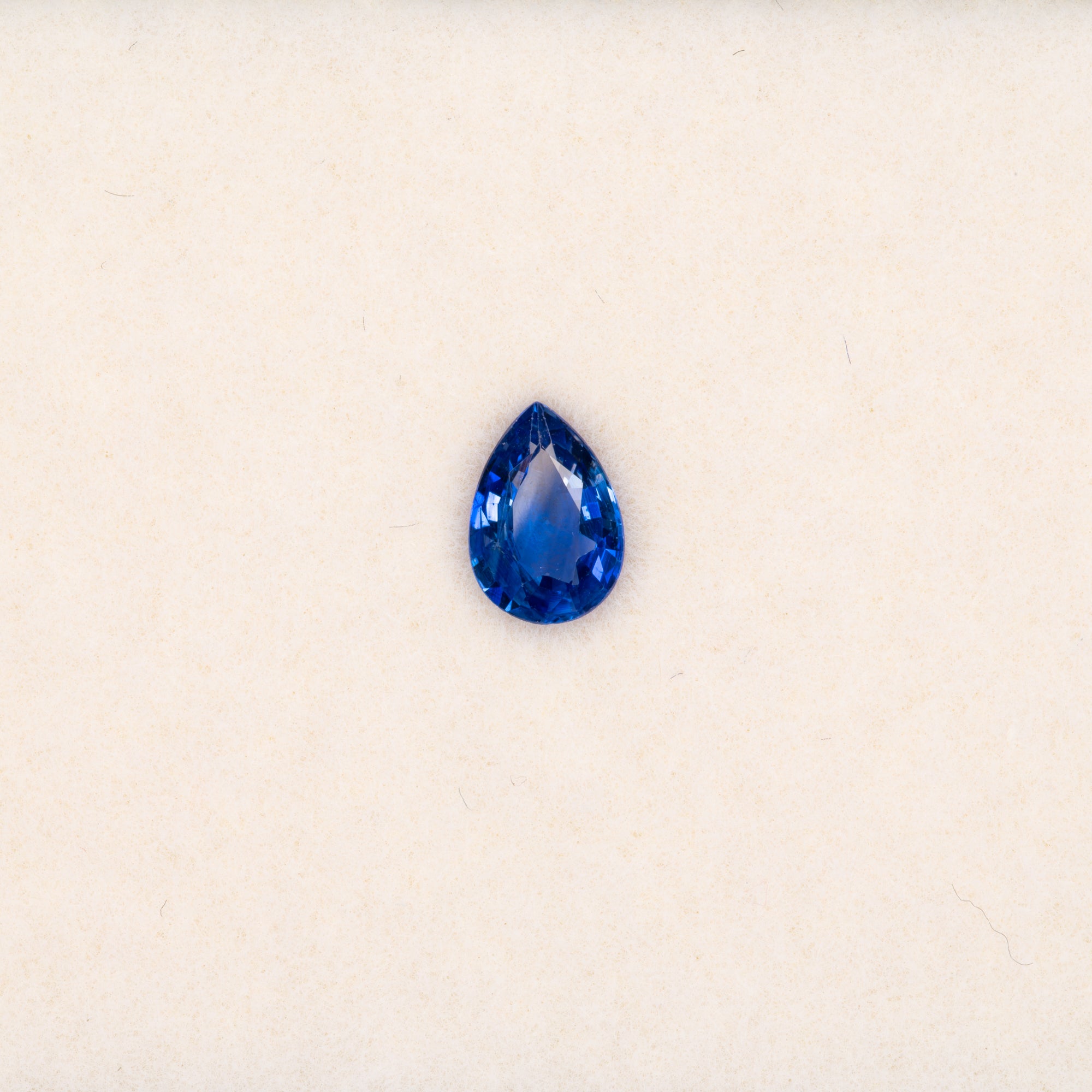 0.63 carat natural blue sapphire, pear 6.5x4.6mm loose gemstone