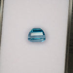natural cambodian blue zircon emerald cut loose gemstone