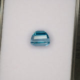 natural cambodian blue zircon emerald cut loose gemstone