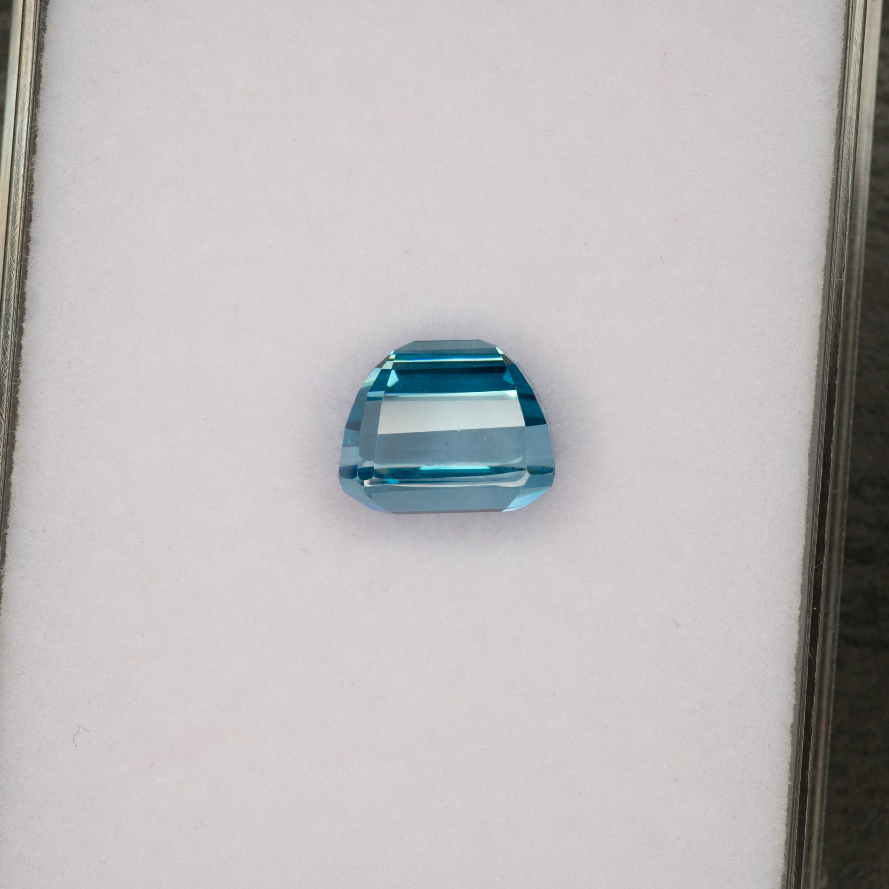 natural cambodian blue zircon emerald cut loose gemstone