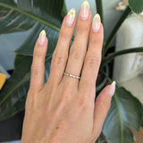 Diamond Band Minimalist Design: Solid 14K Gold – Round Brilliant Diamond Fine Jewelry Ring for Everyday Elegance