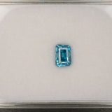 Natural Cambodian Blue Zircon Baguette Cut Shape 7x6.1x7.1mm 3.61ct Loose Gemstone