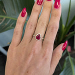 14K yellow gold GIA Mozambique ruby ring with diamond accents