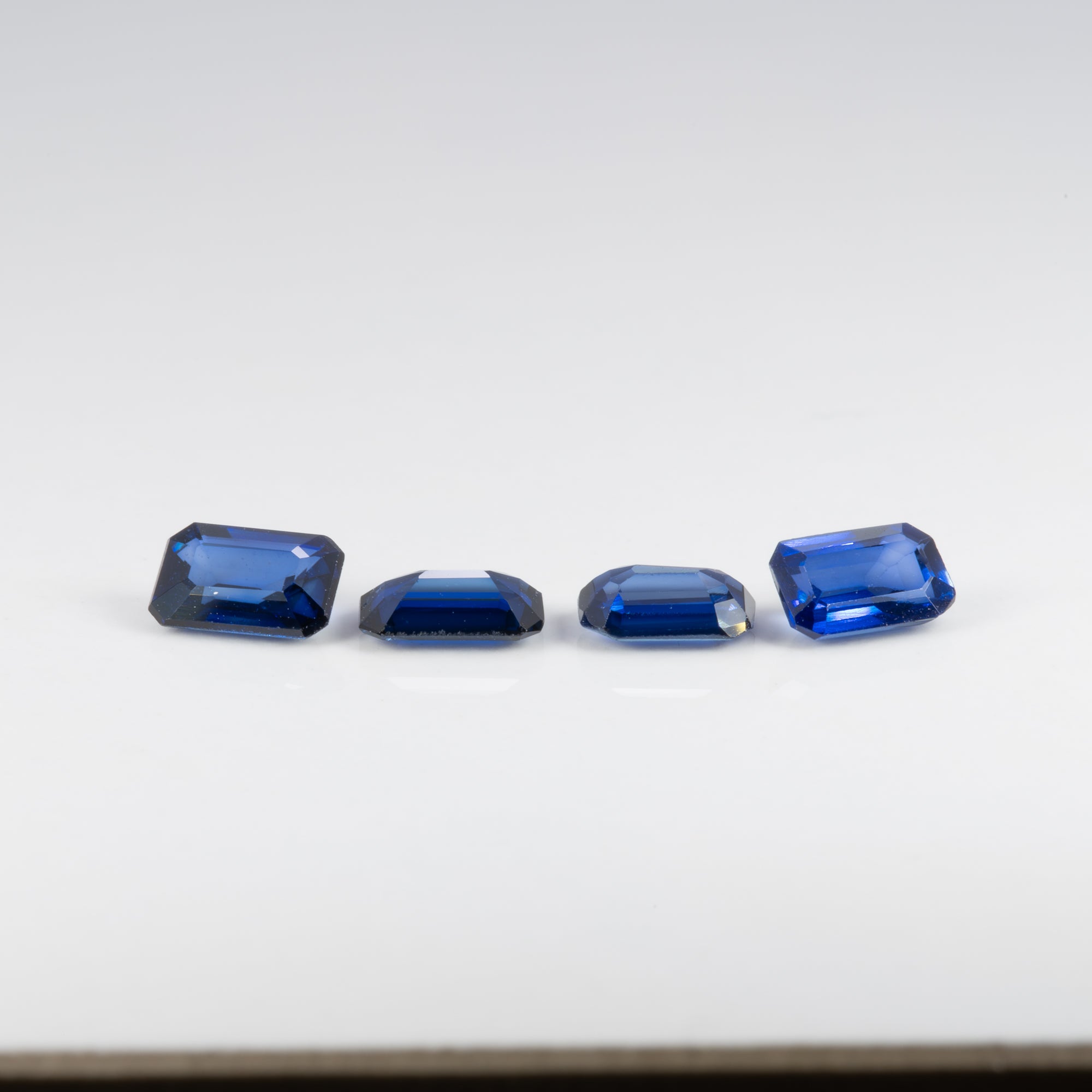 1.68 carat natural Ceylon blue sapphire emerald cut 6x4mm loose gemstone – view 3