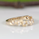14K yellow gold diamond band