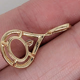 Lovely East West Oval Pendant Semi Mount w Diamond Accents