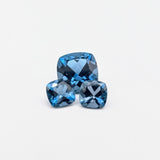 Square Cushion Cut London Blue Topaz Loose Gemstone 9