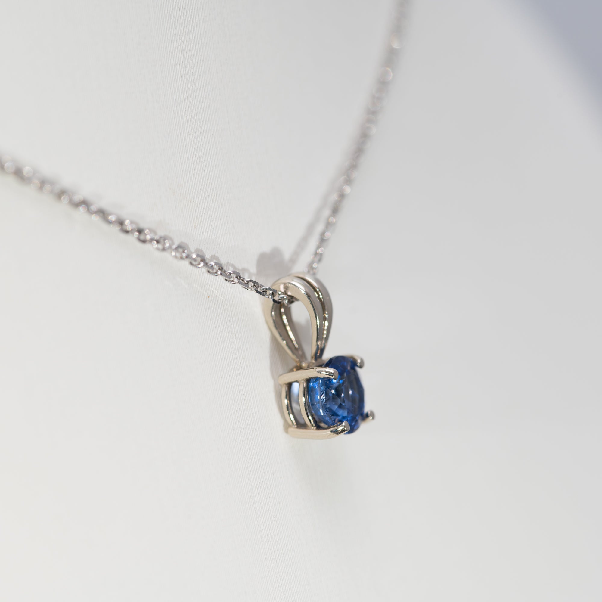14K White Gold Kyanite Pendant