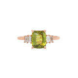 Nuri 14K Rose Gold Sphene and Diamond Ring | EM 8x6mm