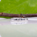 14K white gold diamond band