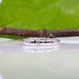 14K white gold diamond band