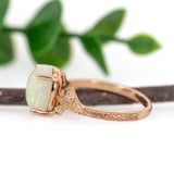 Aastha 14K Rose Gold Ethiopian Opal Diamond Ring | Oval 10x8mm