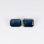 1.00 carat natural midnight blue sapphire emerald cut 7x5mm loose gemstone – view 2