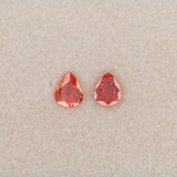 0.58 carat natural padparadscha sapphire, pear 6x5mm pink-orange loose gemstone