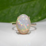 14K yellow gold ethiopian opal ring