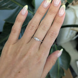 Earth Mined Diamond Ring with Diamond Accents in Solid 14K Gold – Minimalist Round 4mm Fine Jewelry Ring