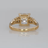 IGI Certified Lab Grown Diamond and Natural Baguette Diamond Ring in 14K Yellow Gold – Elegant Fine Jewelry Ring