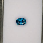 natural cambodian blue zircon oval loose gemstone