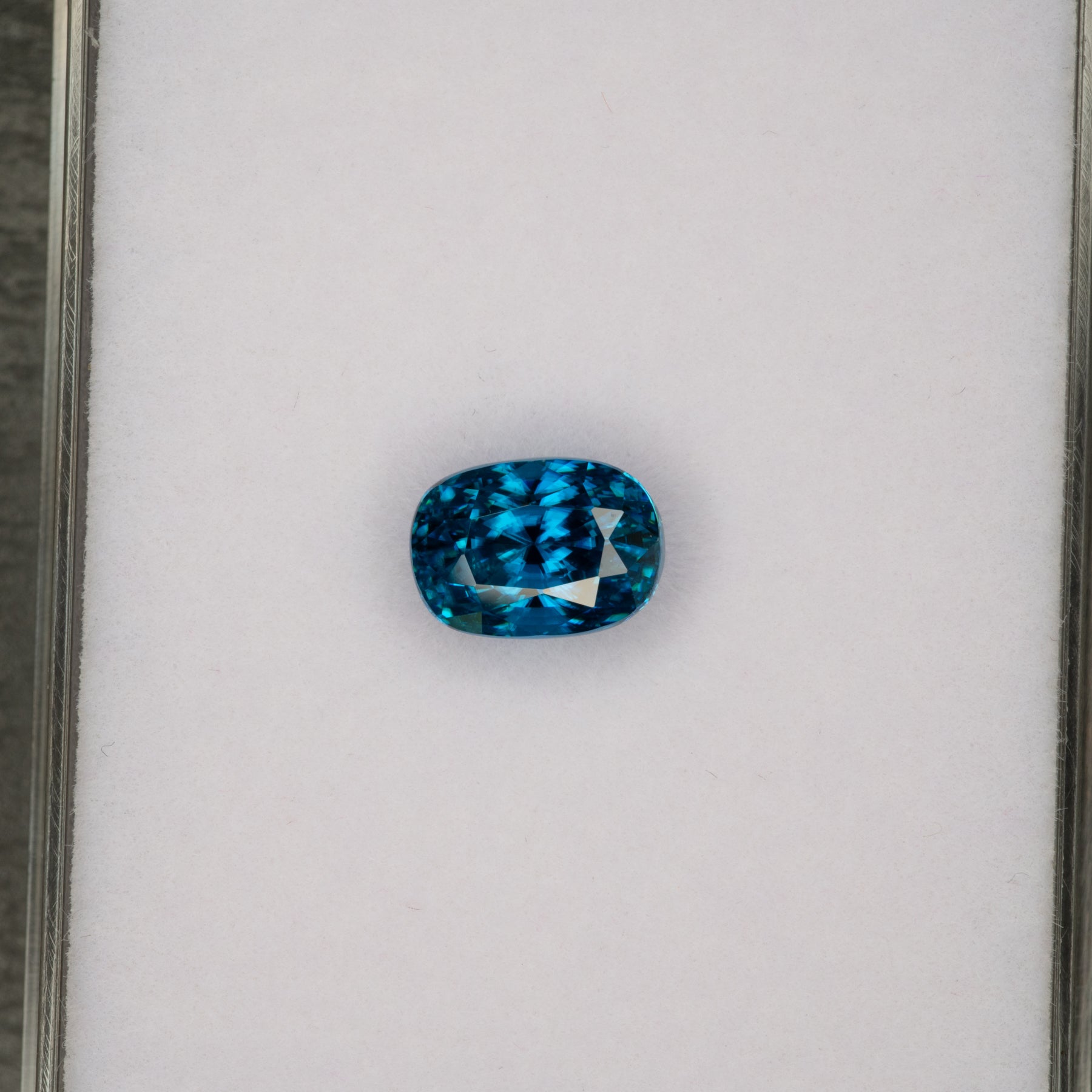 natural cambodian blue zircon oval loose gemstone