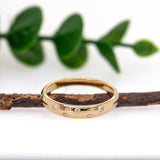 14K Yellow Gold Natural Diamond Women's Wedding Band