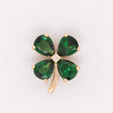 Elodie 1.1Ct Tsavorite Pendant with Earth Mined Diamond Accents: Solid 14K Gold, 5x4mm