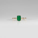 14K Yellow Gold Zambian Emerald Ring