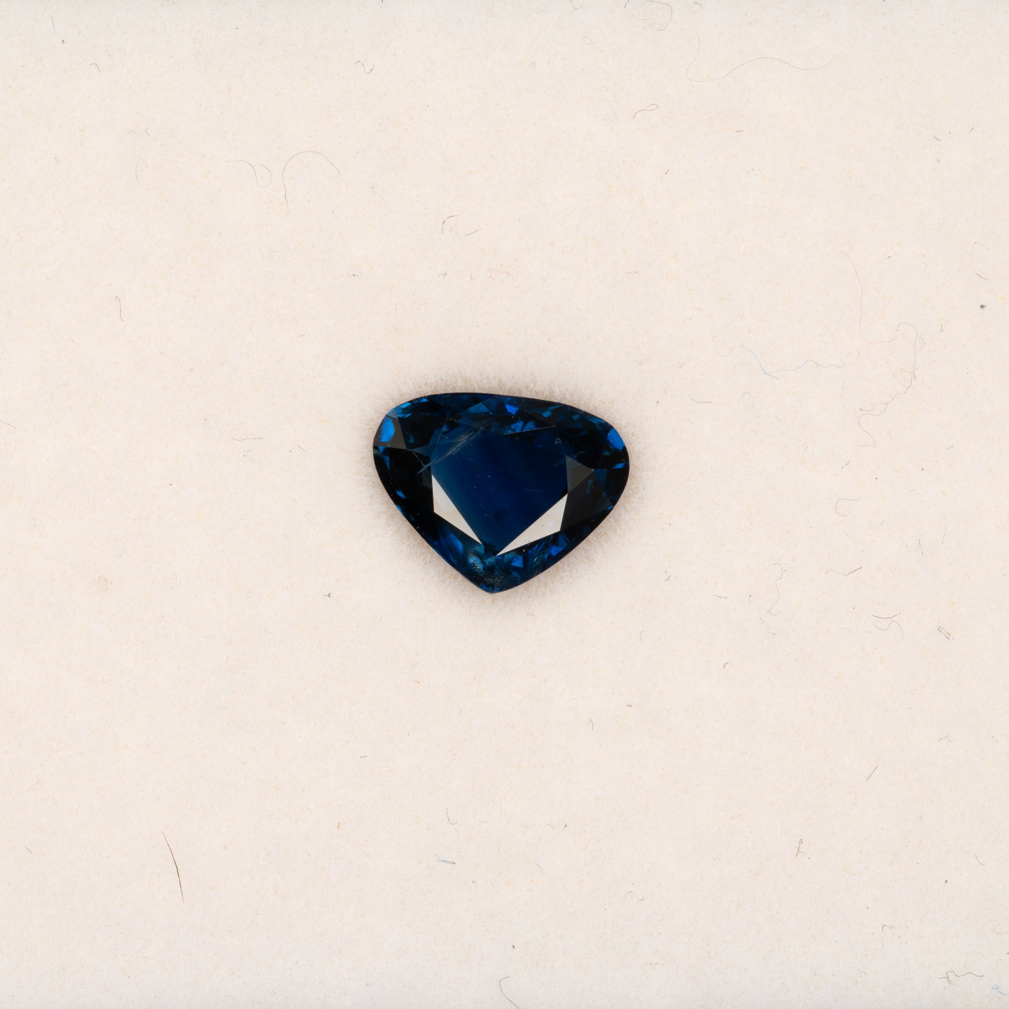 1.41 carat natural blue sapphire, pear 8.1x6.3mm loose gemstone
