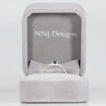 14K white & yellow gold alexandrite ring with diamond accents