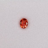 0.96 carat natural padparadscha sapphire, oval 6.5x5mm pink-orange loose gemstone