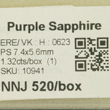 1.32 carat natural purple sapphire pear 7.4x5.6mm loose gemstone – view 2