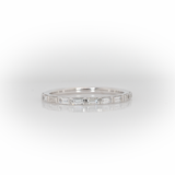 Timeless Solid 14K Gold Lab-Grown Baguette Cut Diamond Eternity Bands